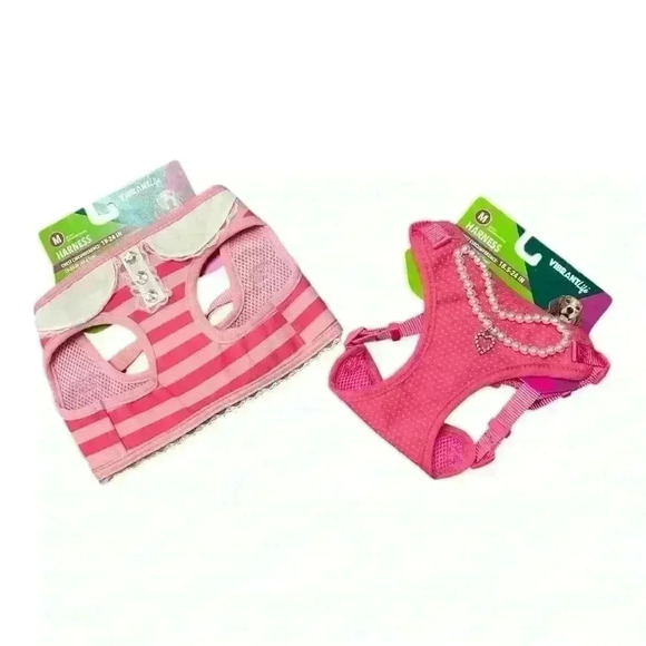 🎉HOST PICK🎉Vibrant Pink Dog decorative harness bundle. Size: M 18.5-24in - Picture 1 of 8